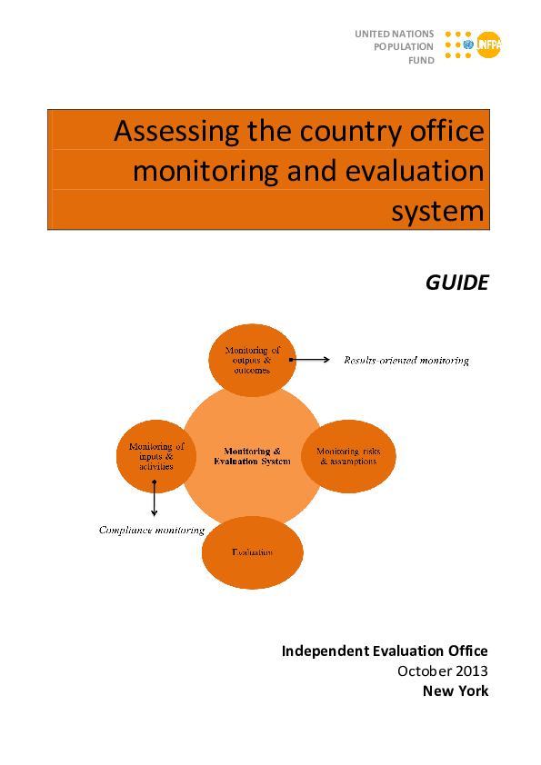Guide. Assessing the country office monitoring and evaluation system