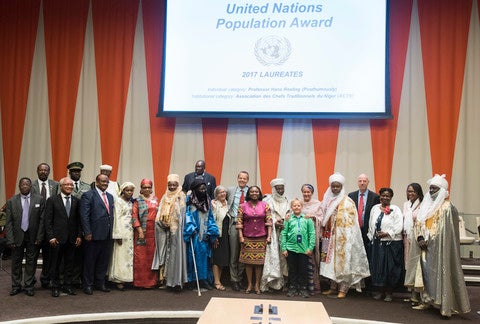 2017 UN Population Award participants.