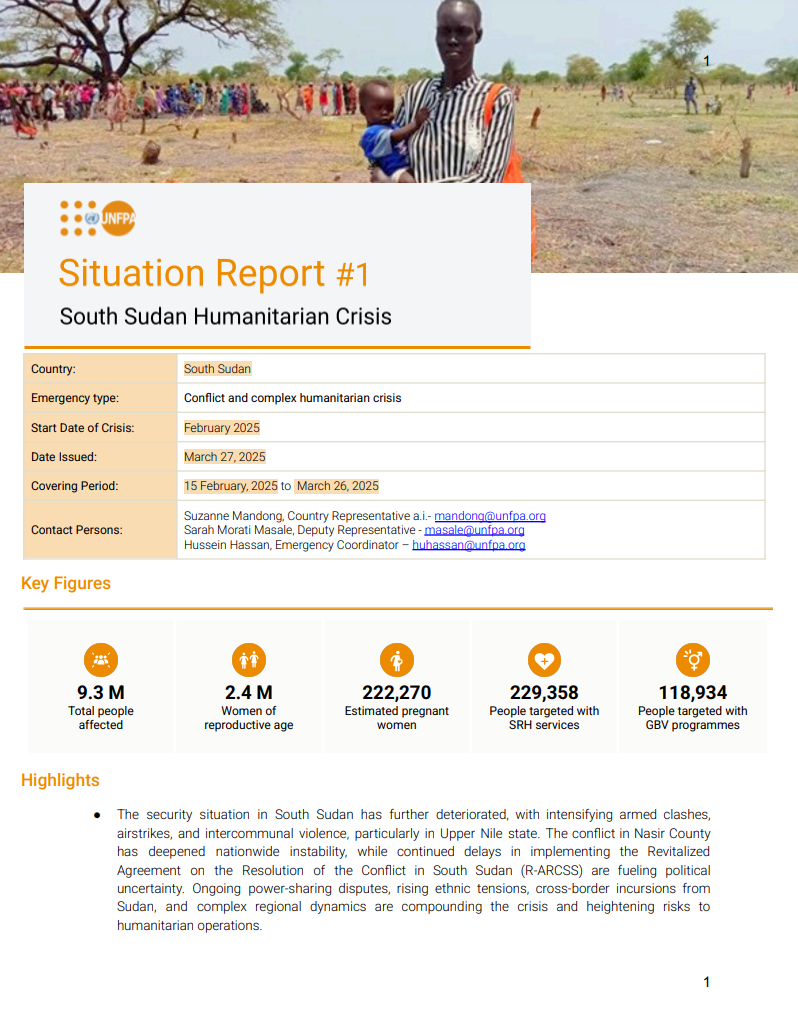 South Sudan Situation Report #1 - February 2025