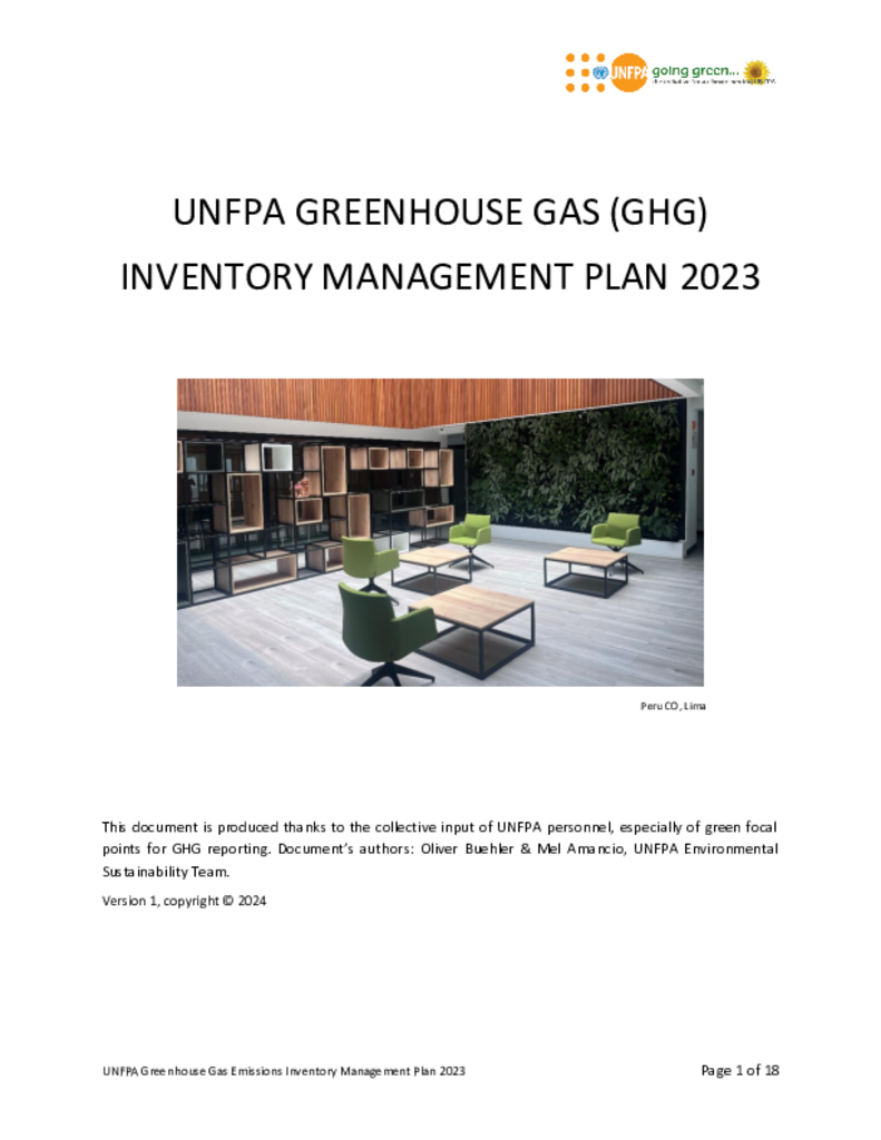Greenhouse Gas Inventory Management Plan (IMP) 2023