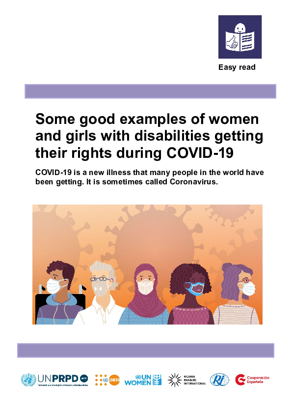 Easy Read: Some good examples of women and girls with disabilities getting their rights during COVID-19
