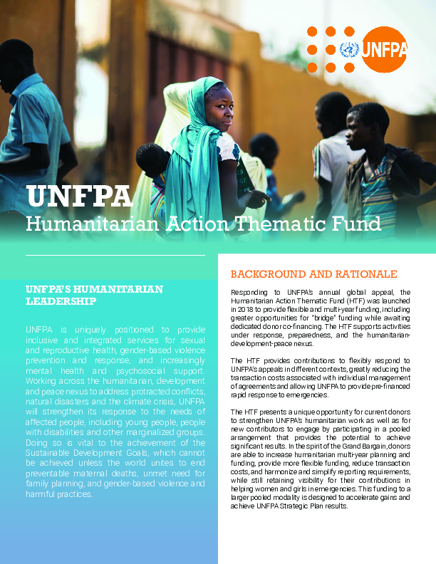 Overview - Humanitarian Action Thematic Fund