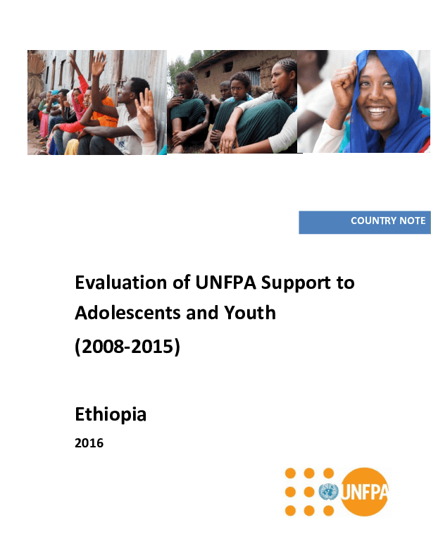 UNFPA Support to Adolescents and Youth UNFPA Support to Adolescents and Youth