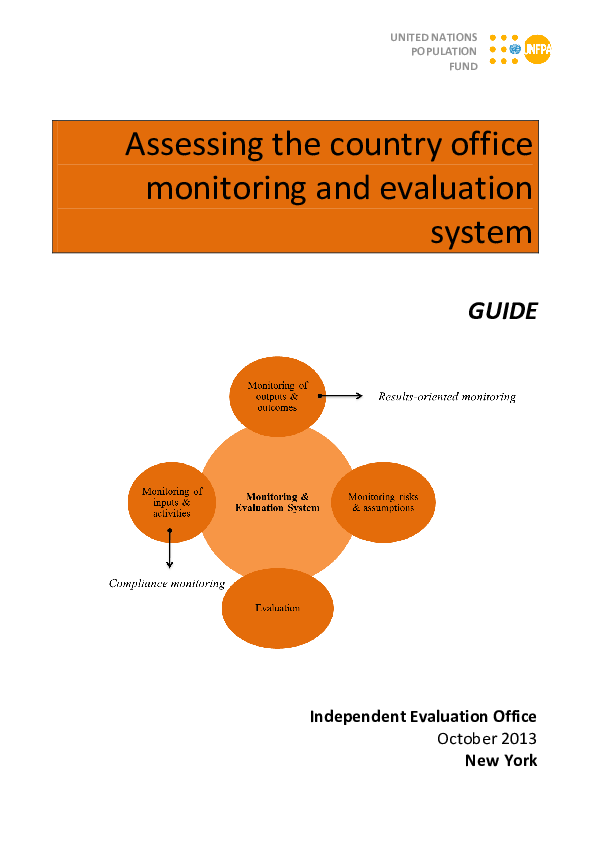 Guide. Assessing the country office monitoring and evaluation system