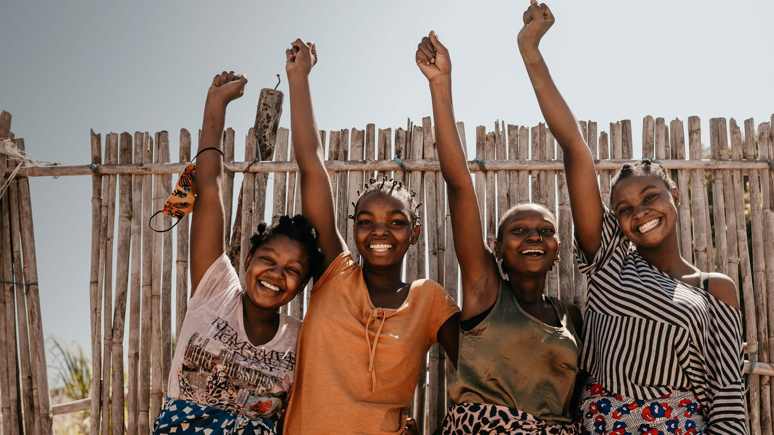 But women and girls refused to despair. In Mozambique, these girls have been emboldened to claim their rights. Theirs is a generation calling for action on climate change, unemployment, poverty, gender inequality and conflict.