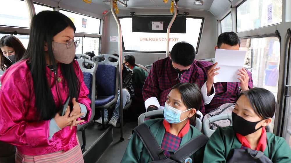 Women supporting women: Female bus conductors drive out violence in Bhutan