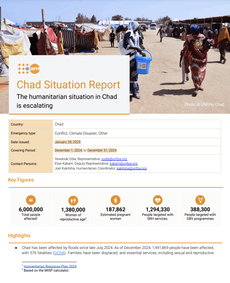 UNFPA Chad Situation Report - December 2024
