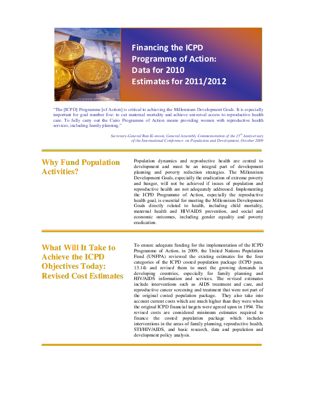 Financing the ICPD Programme of Action 2011/2012